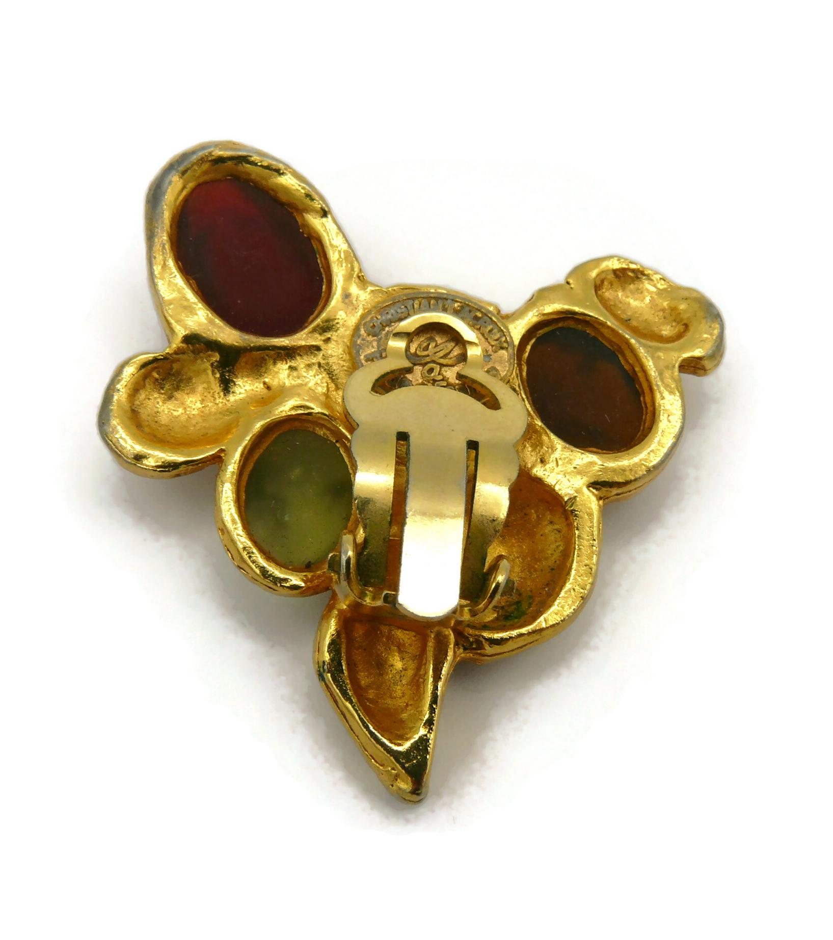CHRISTIAN LACROIX Vintage Heart Clip-On Earrings For Sale 5