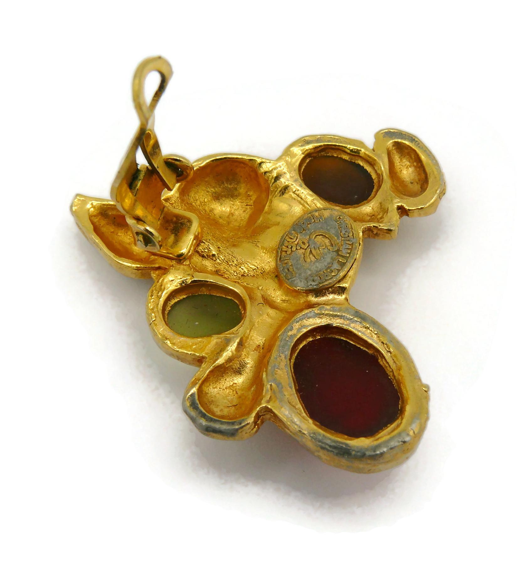 CHRISTIAN LACROIX Vintage Heart Clip-On Earrings For Sale 6