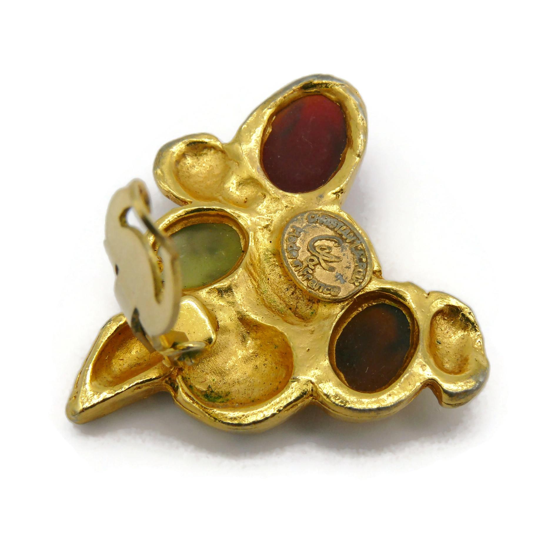 CHRISTIAN LACROIX Vintage Heart Clip-On Earrings For Sale 7