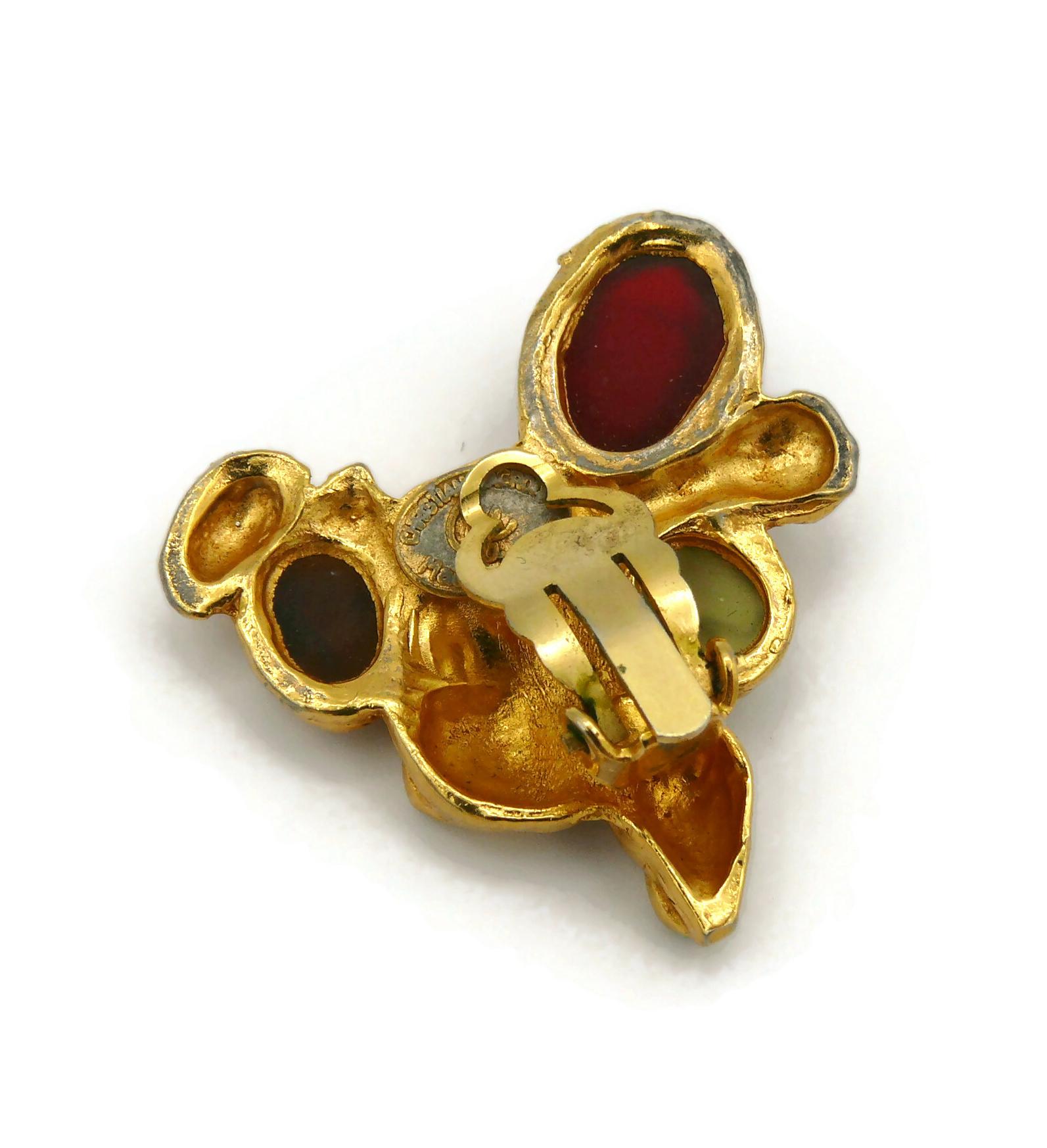 CHRISTIAN LACROIX Vintage Heart Clip-On Earrings For Sale 2