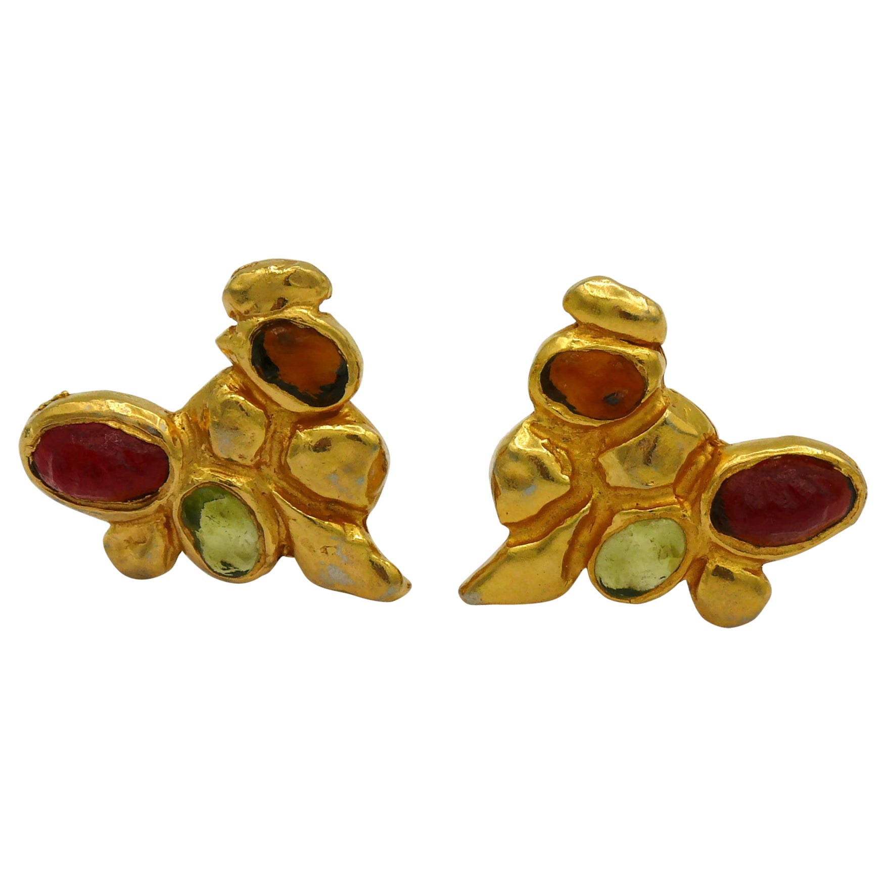CHRISTIAN LACROIX Vintage Herz-Ohrclips