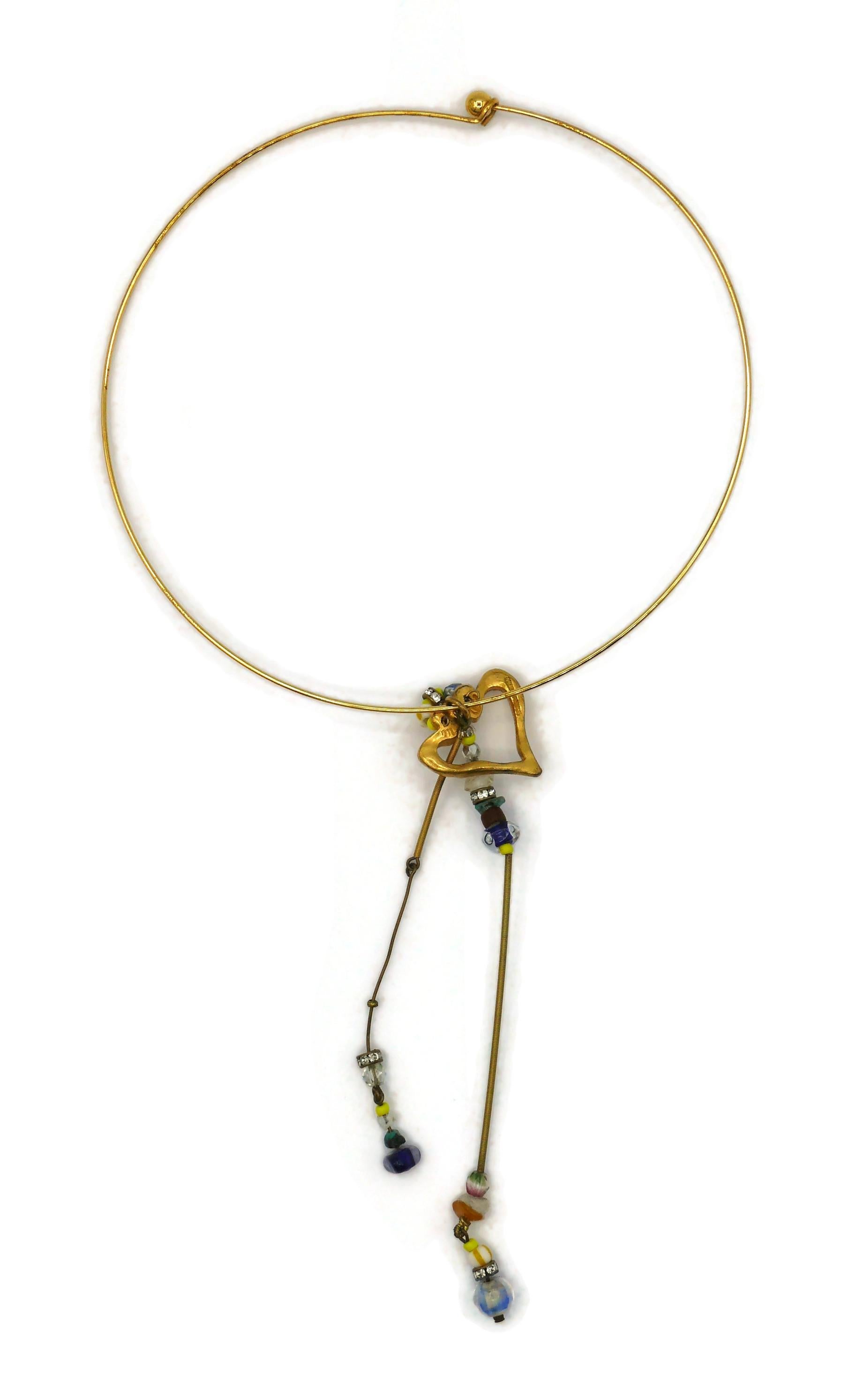 CHRISTIAN LACROIX Vintage Heart Pendant Necklace For Sale 7