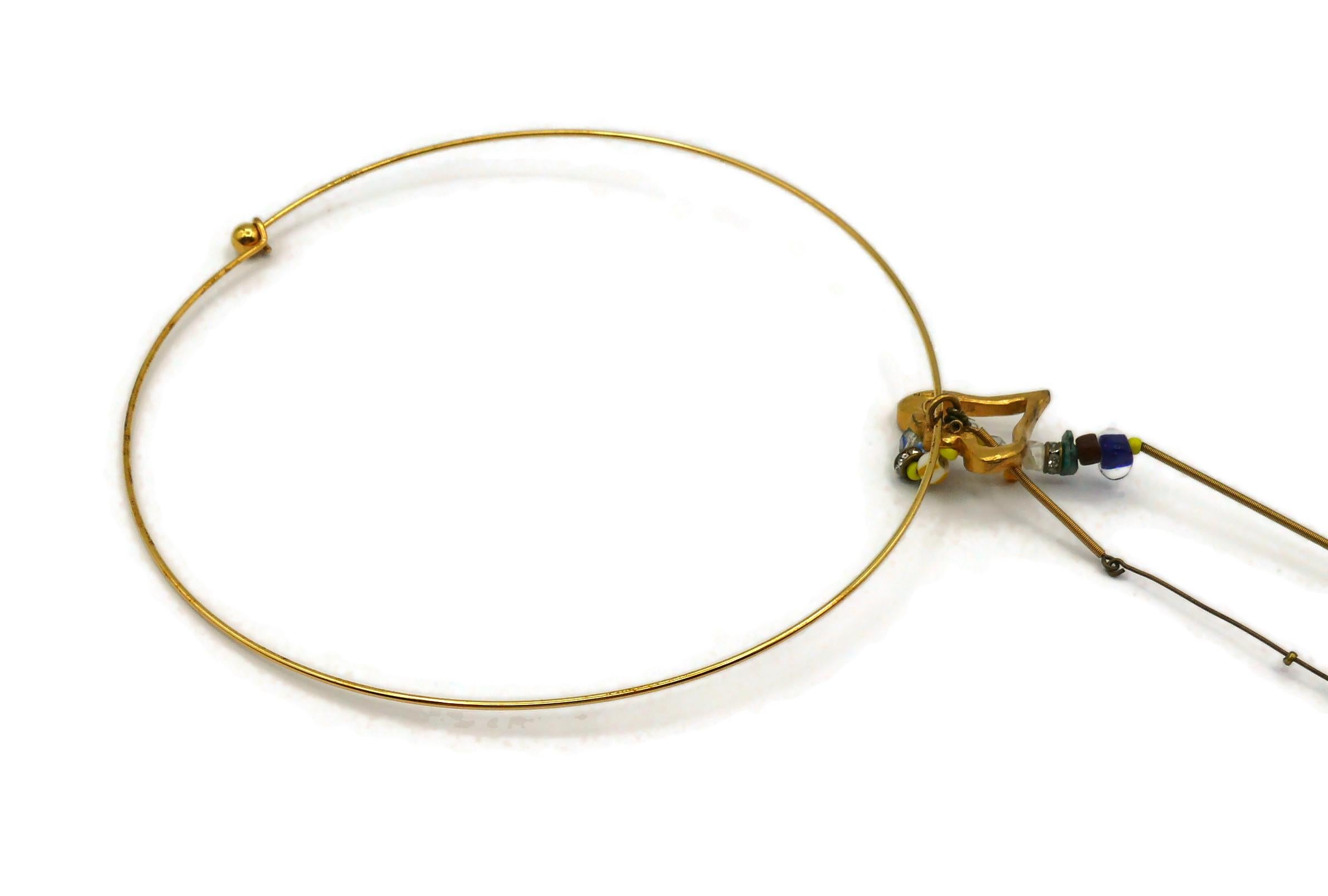 CHRISTIAN LACROIX Vintage Heart Pendant Necklace For Sale 8