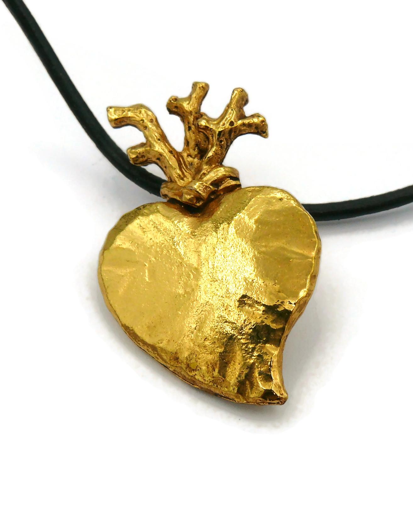 CHRISTIAN LACROIX Vintage Heart Pendant Necklace 2