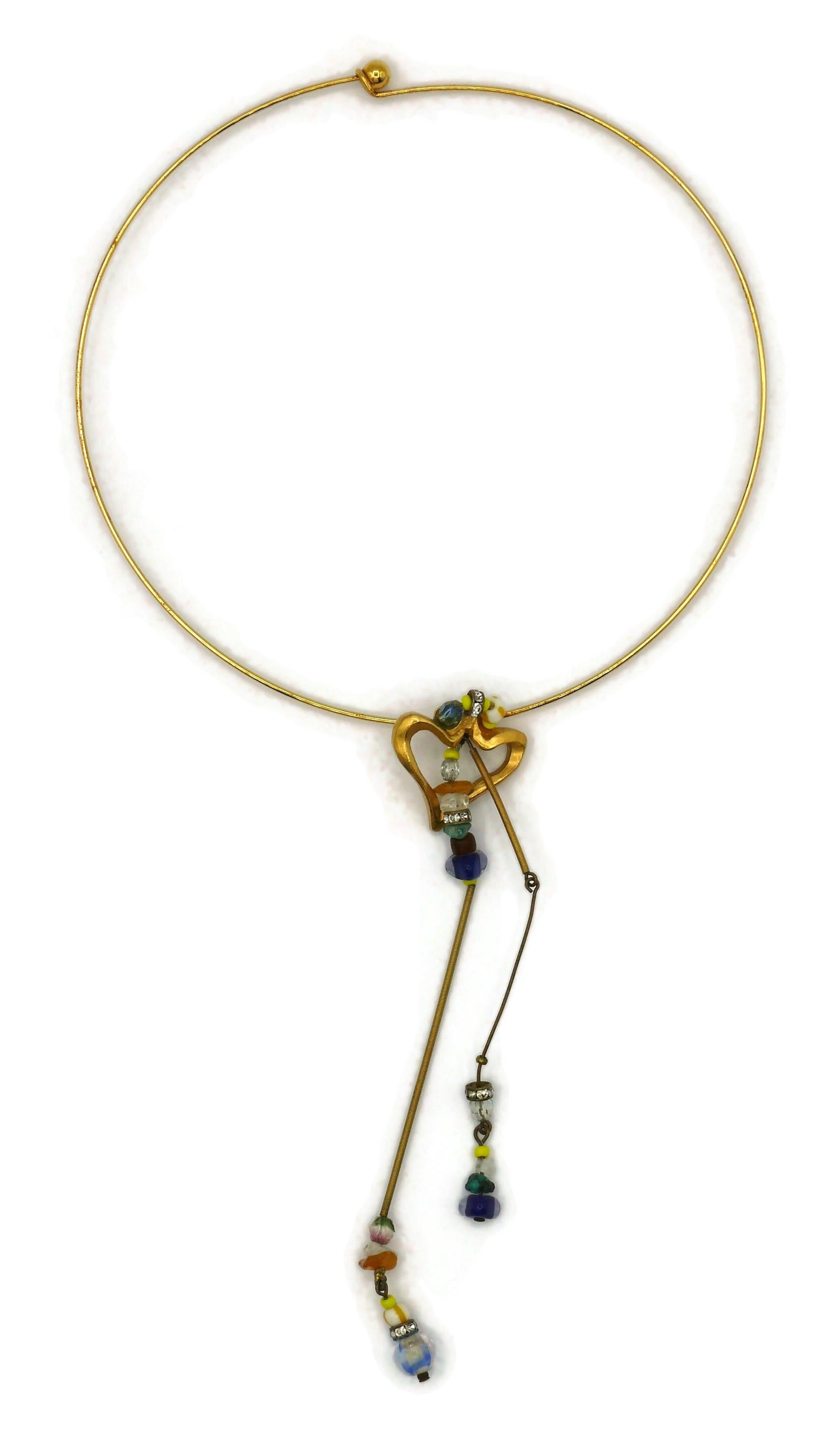 CHRISTIAN LACROIX Vintage Heart Pendant Necklace For Sale 2