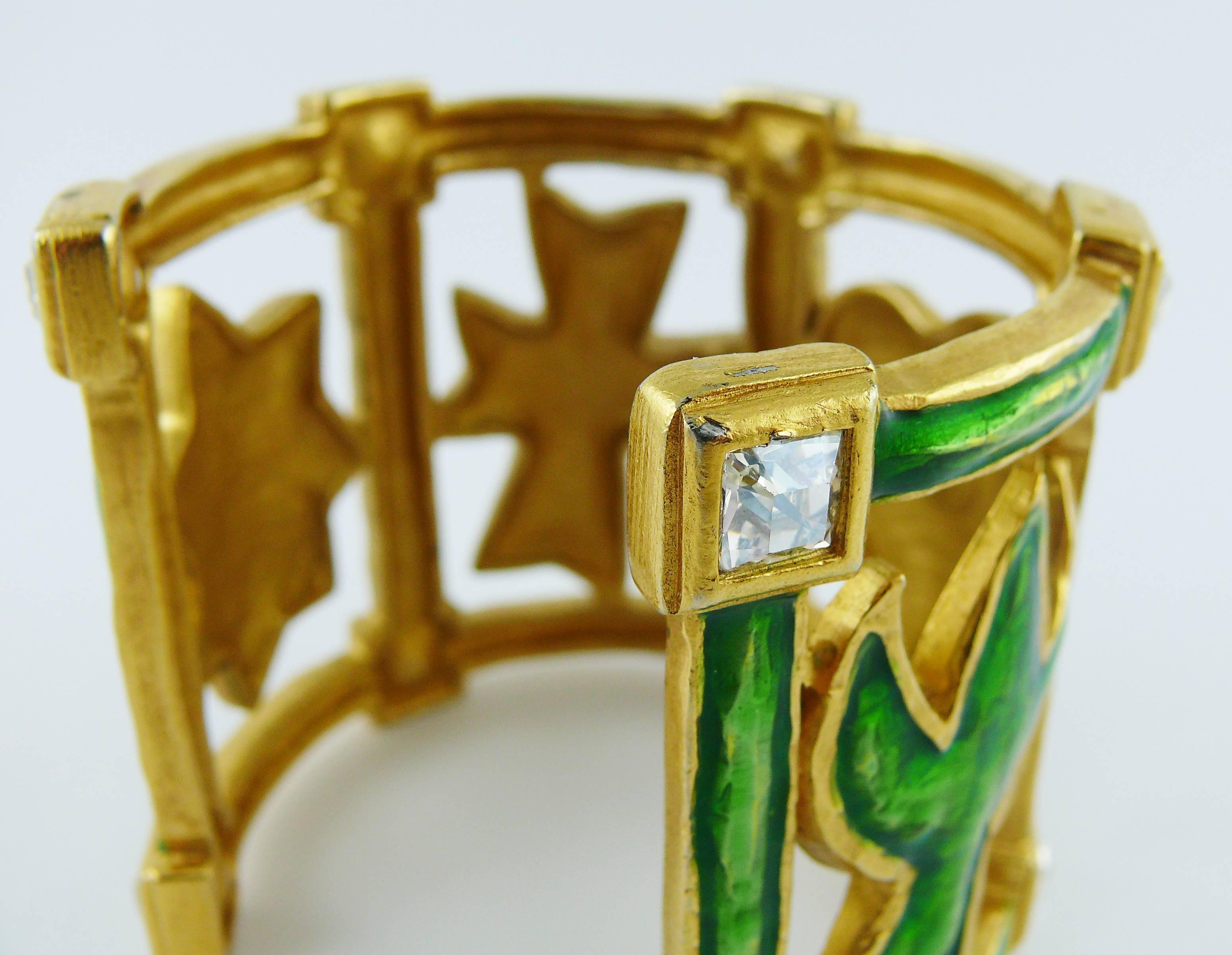 CHRISTIAN LACROIX Vintage Iconic Cuff Bracelet For Sale 6