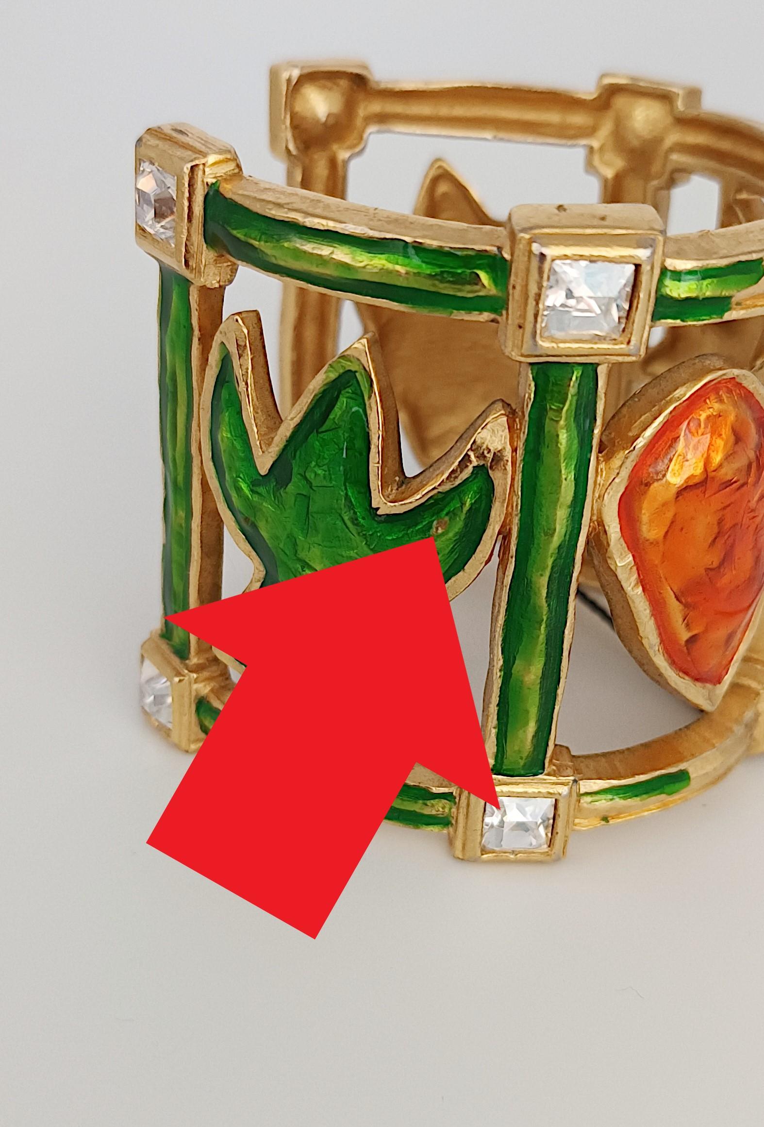 CHRISTIAN LACROIX Vintage Iconic Cuff Bracelet For Sale 7