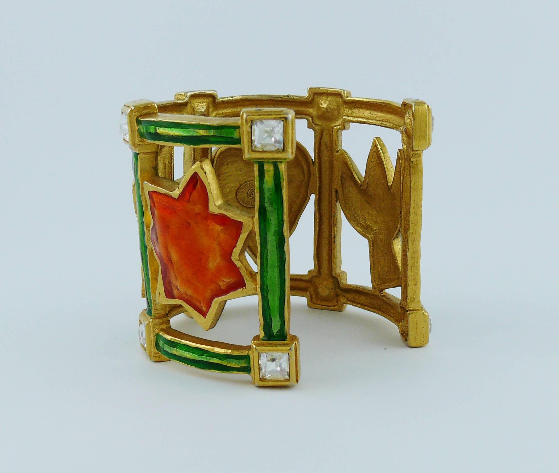 CHRISTIAN LACROIX Vintage Iconic Cuff Bracelet For Sale 3