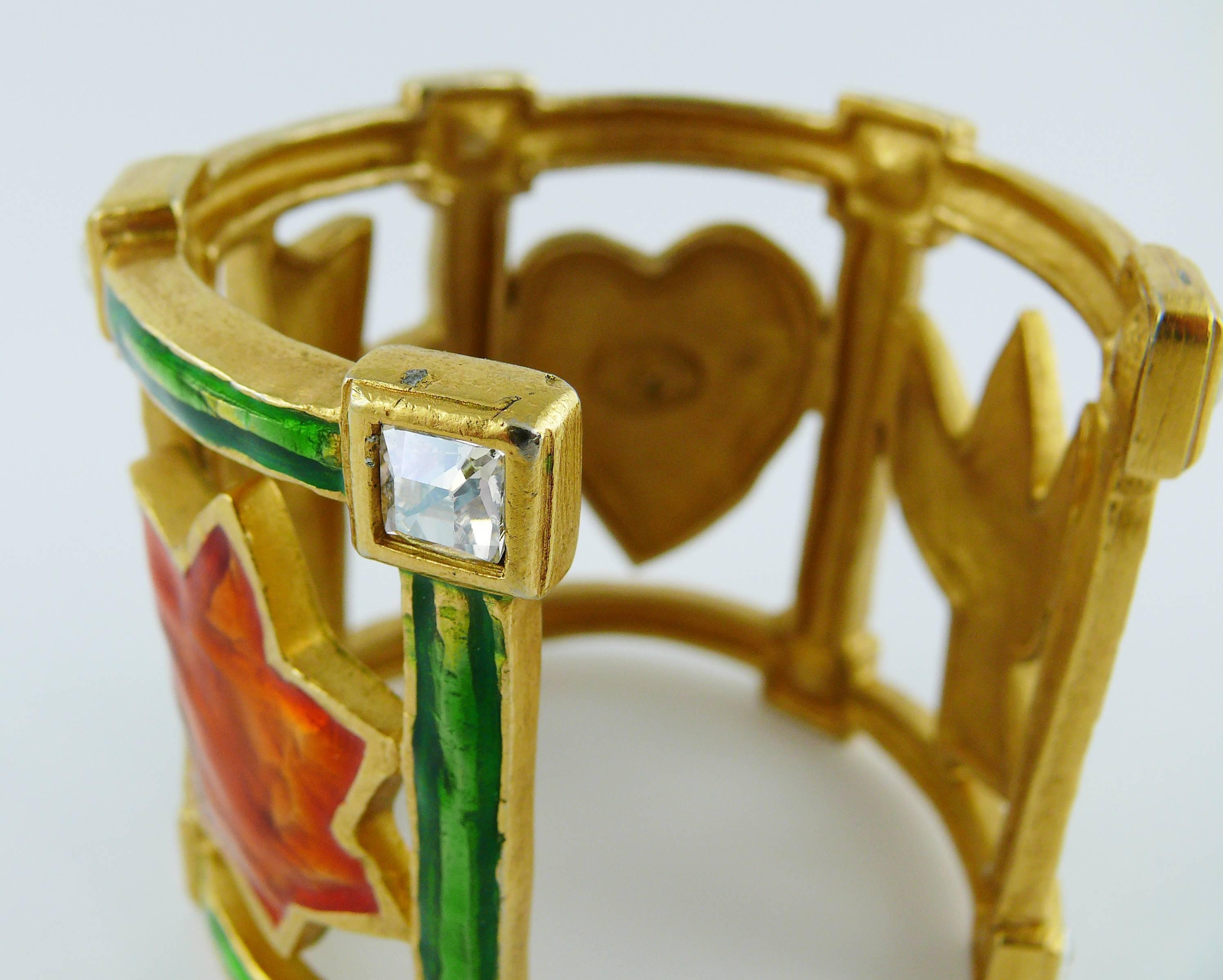 CHRISTIAN LACROIX Vintage Iconic Cuff Bracelet For Sale 5