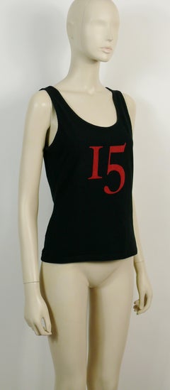 Christian Lacroix Vintage Iconic Jewelled Cross Print Tank Top