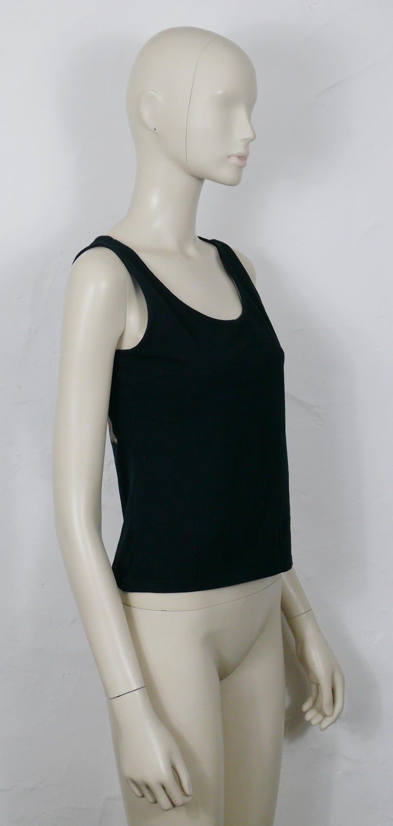 CHRISTIAN LACROIX Vintage Iconic Jewelled Cross Print Tank