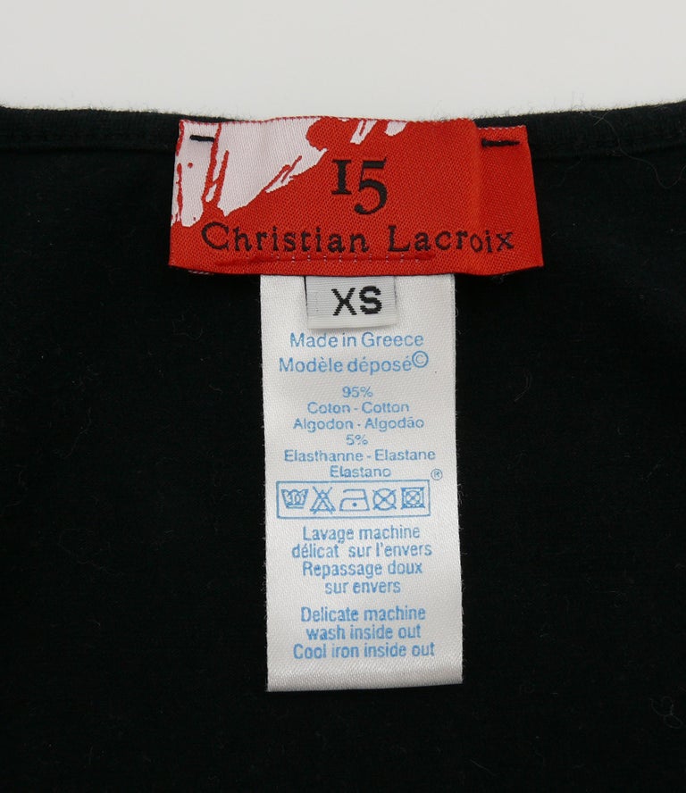 CHRISTIAN LACROIX Vintage Iconic Jewelled Cross Print Tank