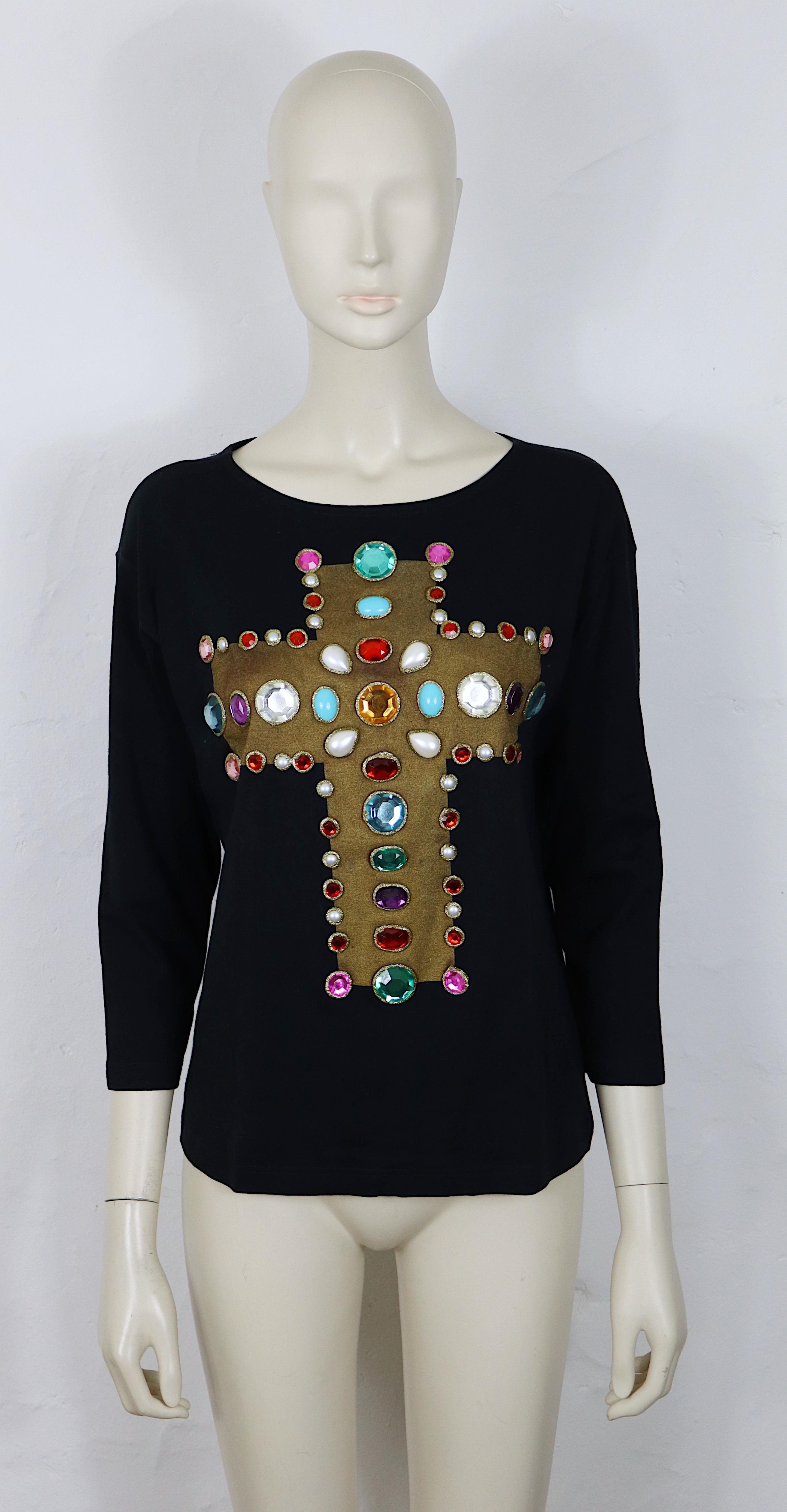 CHRISTIAN LACROIX Top Vintage Icónico con Cruz Medieval Joya en Bueno estado para la venta en Nice, FR