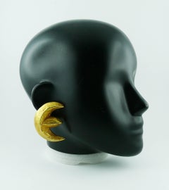 Christian Lacroix Vintage Iconique Massive Camargue Trident Clips-On Earrings