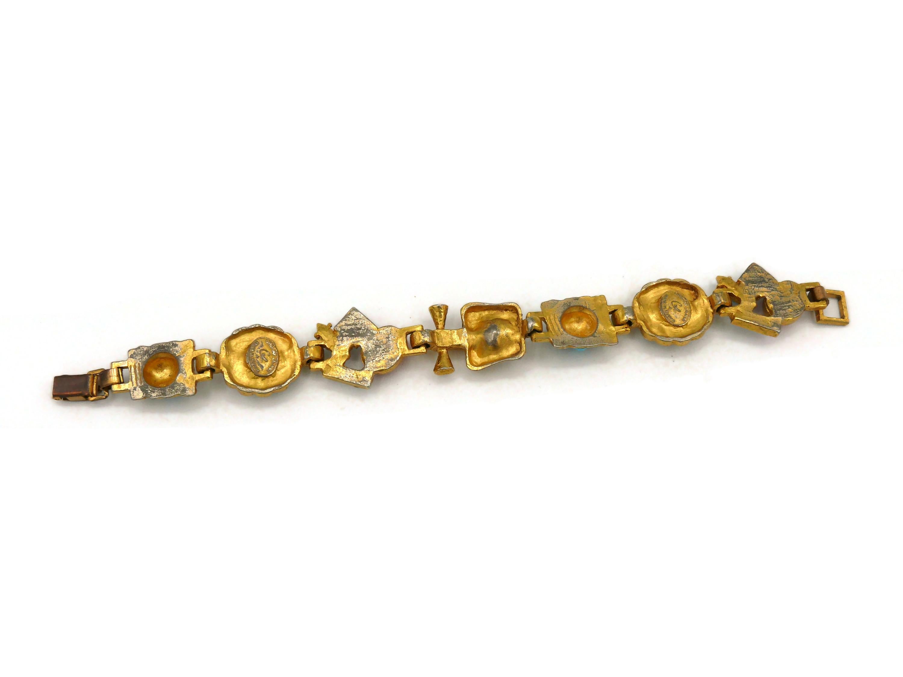 Christian Lacroix Vintage Jewelled Bracelet For Sale 8