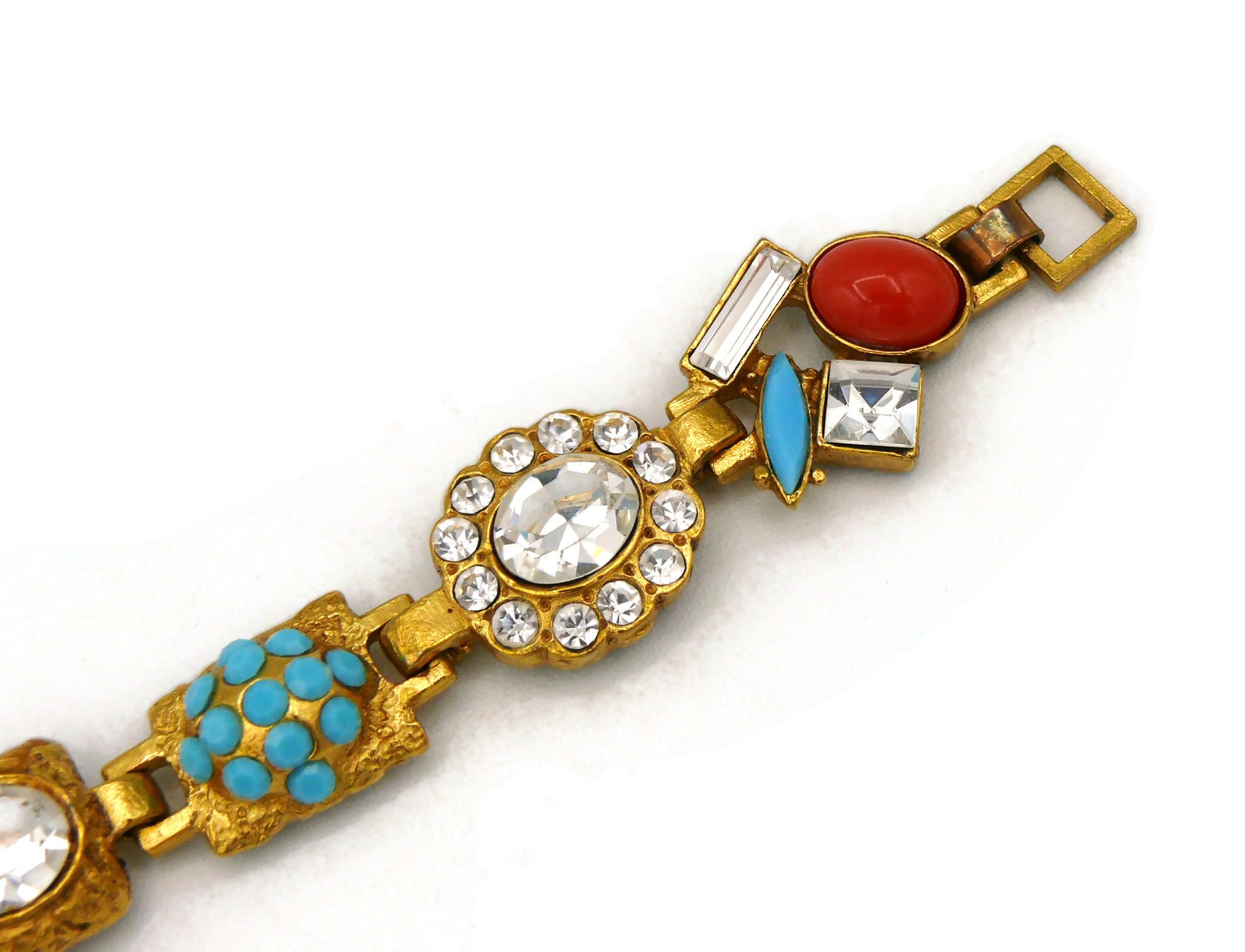 Christian Lacroix Vintage Jewelled Bracelet For Sale 4
