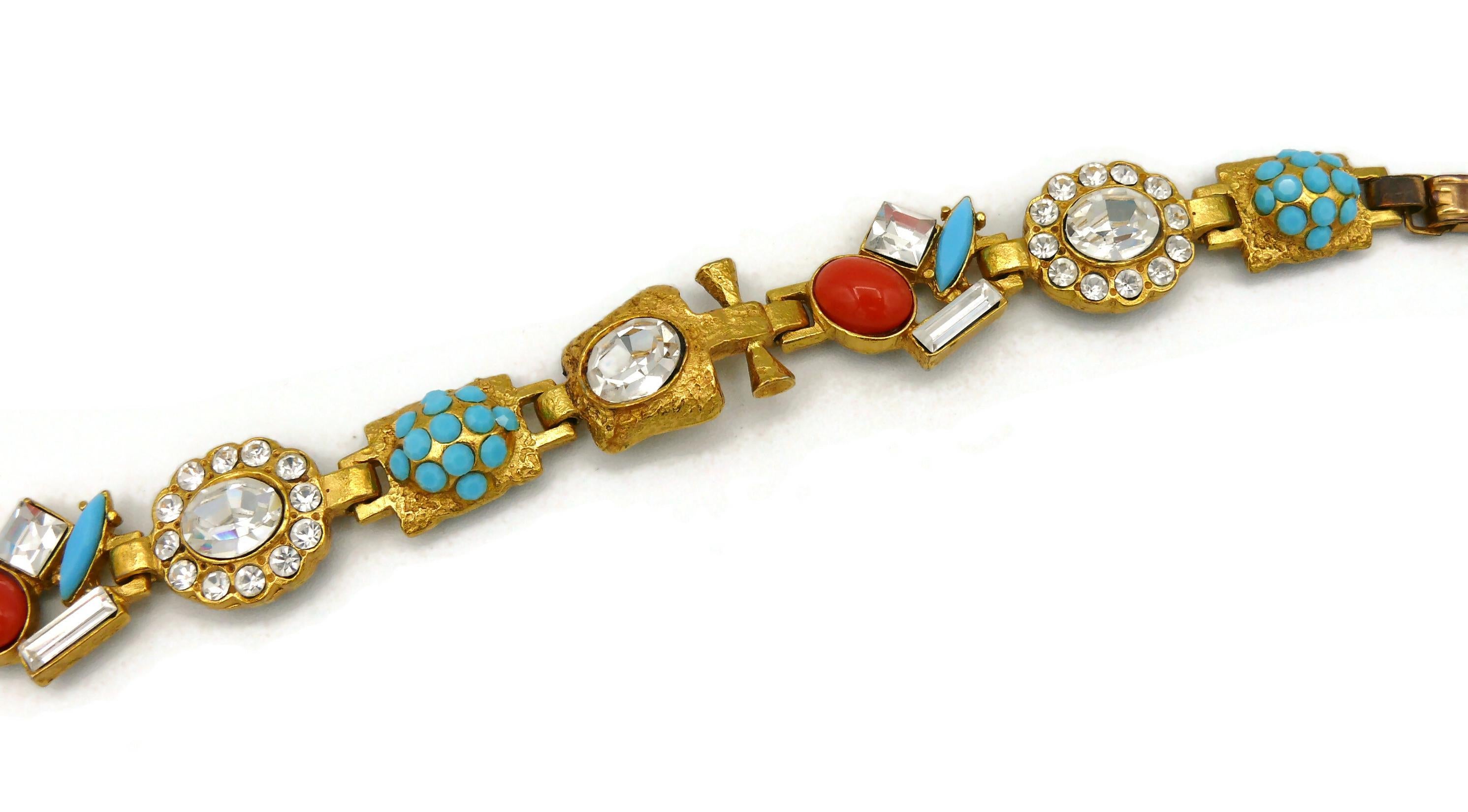 Christian Lacroix Vintage Jewelled Bracelet For Sale 6