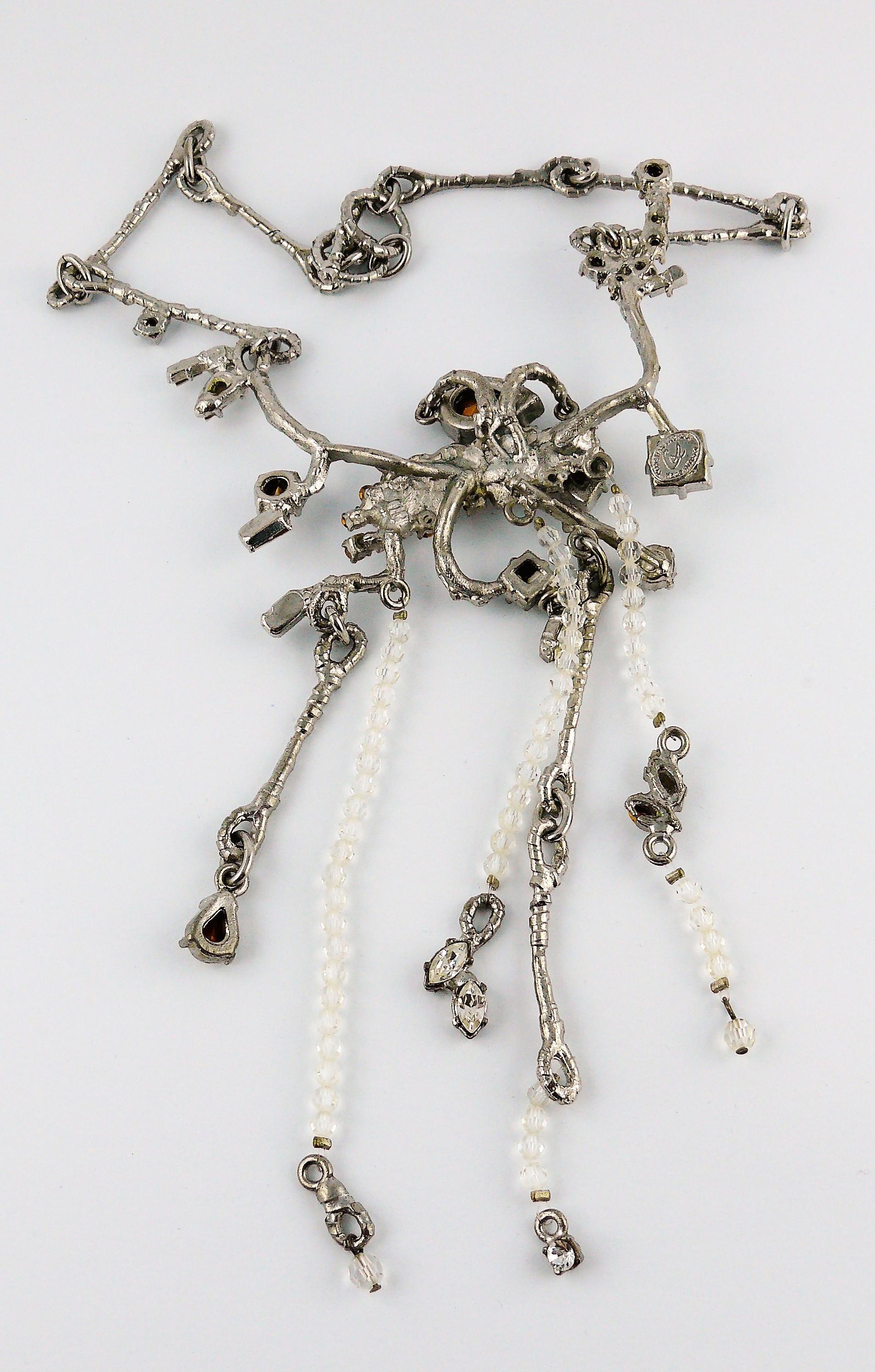 Christian Lacroix Vintage Jewelled Branches Design Necklace 6