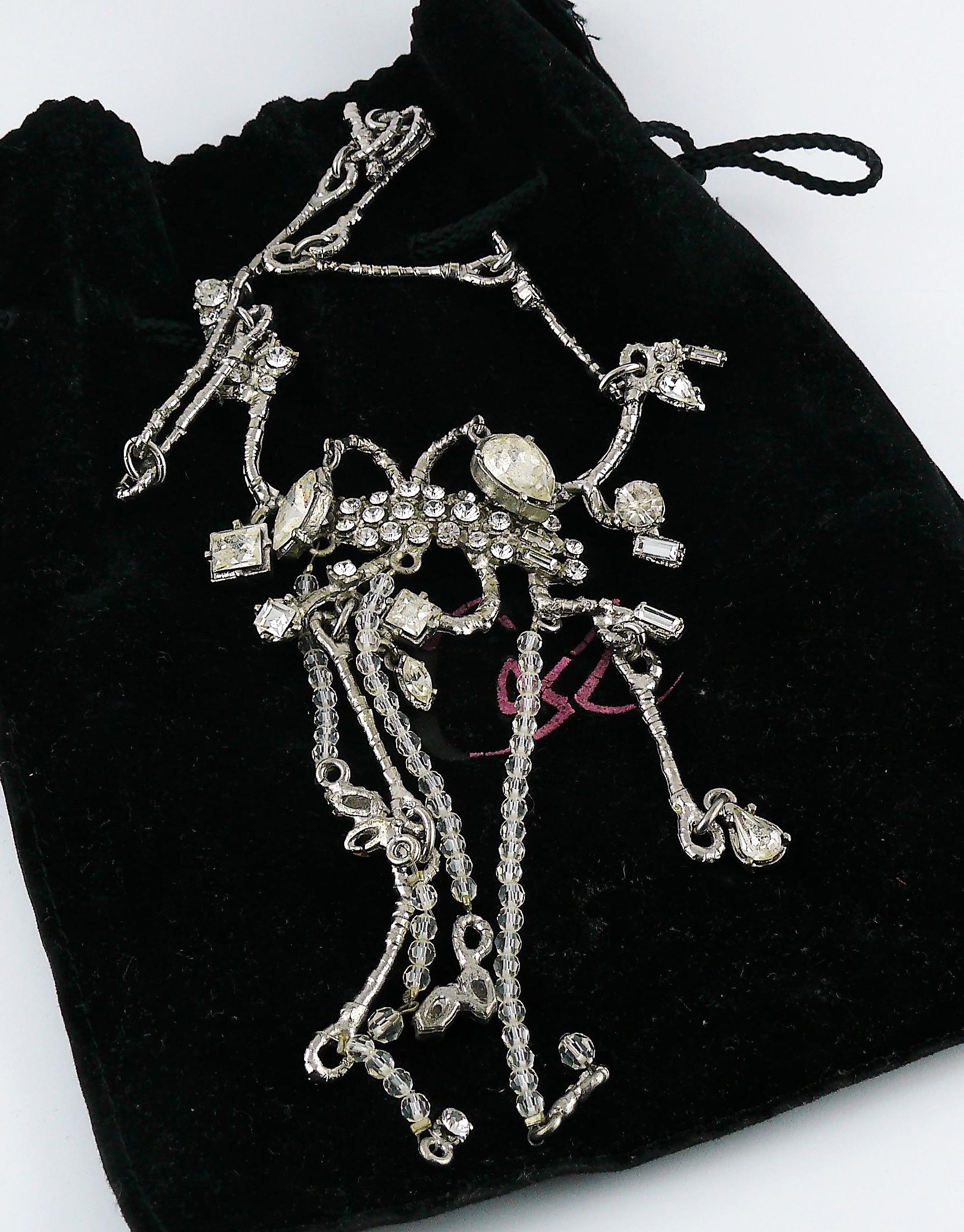 Christian Lacroix Vintage Jewelled Branches Design Necklace In Good Condition In Nice, FR