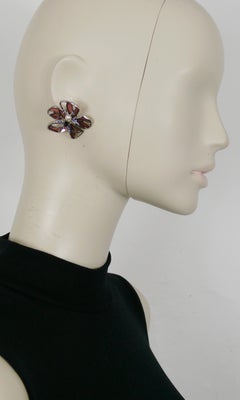 Christian Lacroix Vintage Jewelled Butterfly Clip-On Earrings