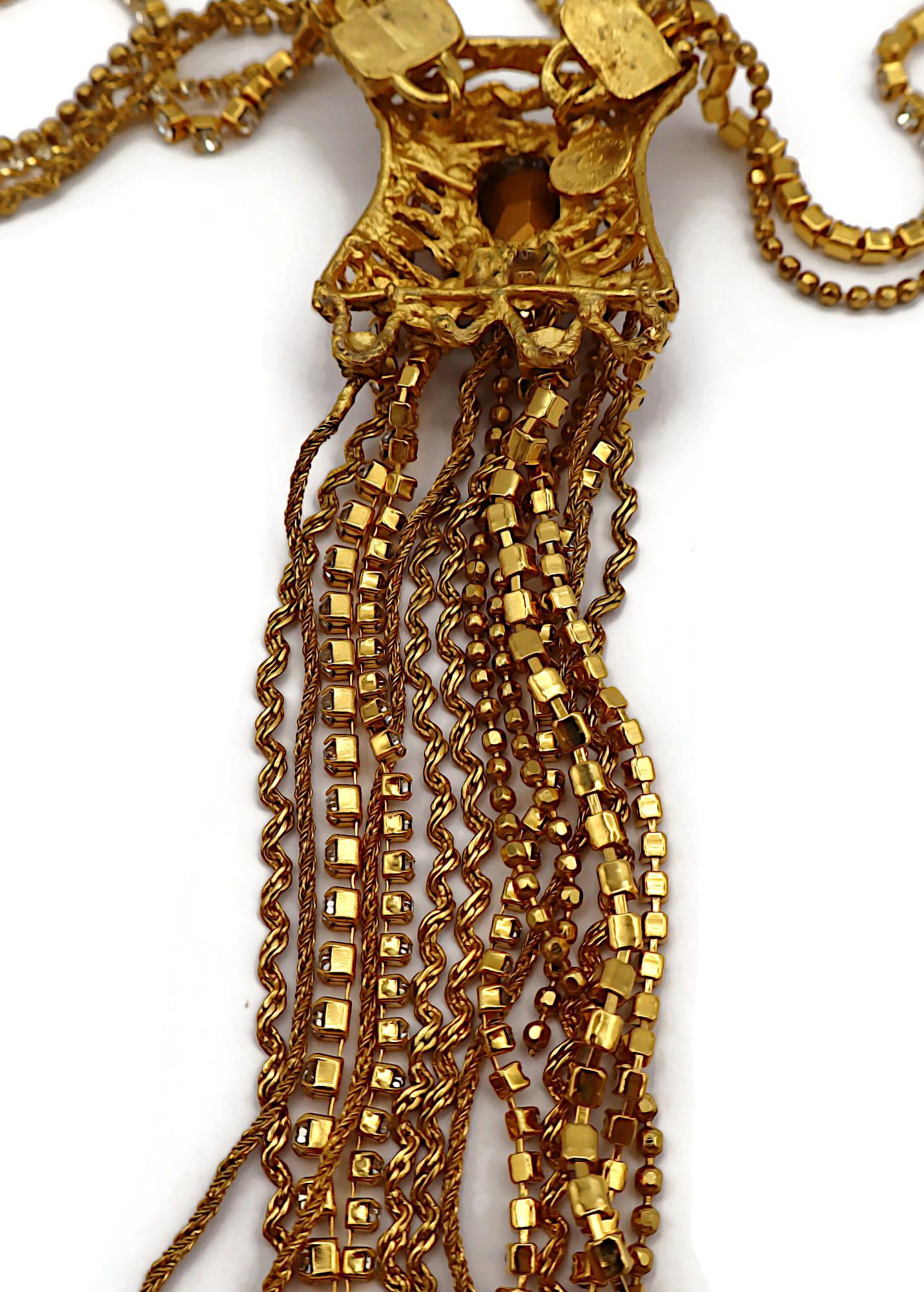 CHRISTIAN LACROIX Collar en cascada vintage enjoyado en venta 10