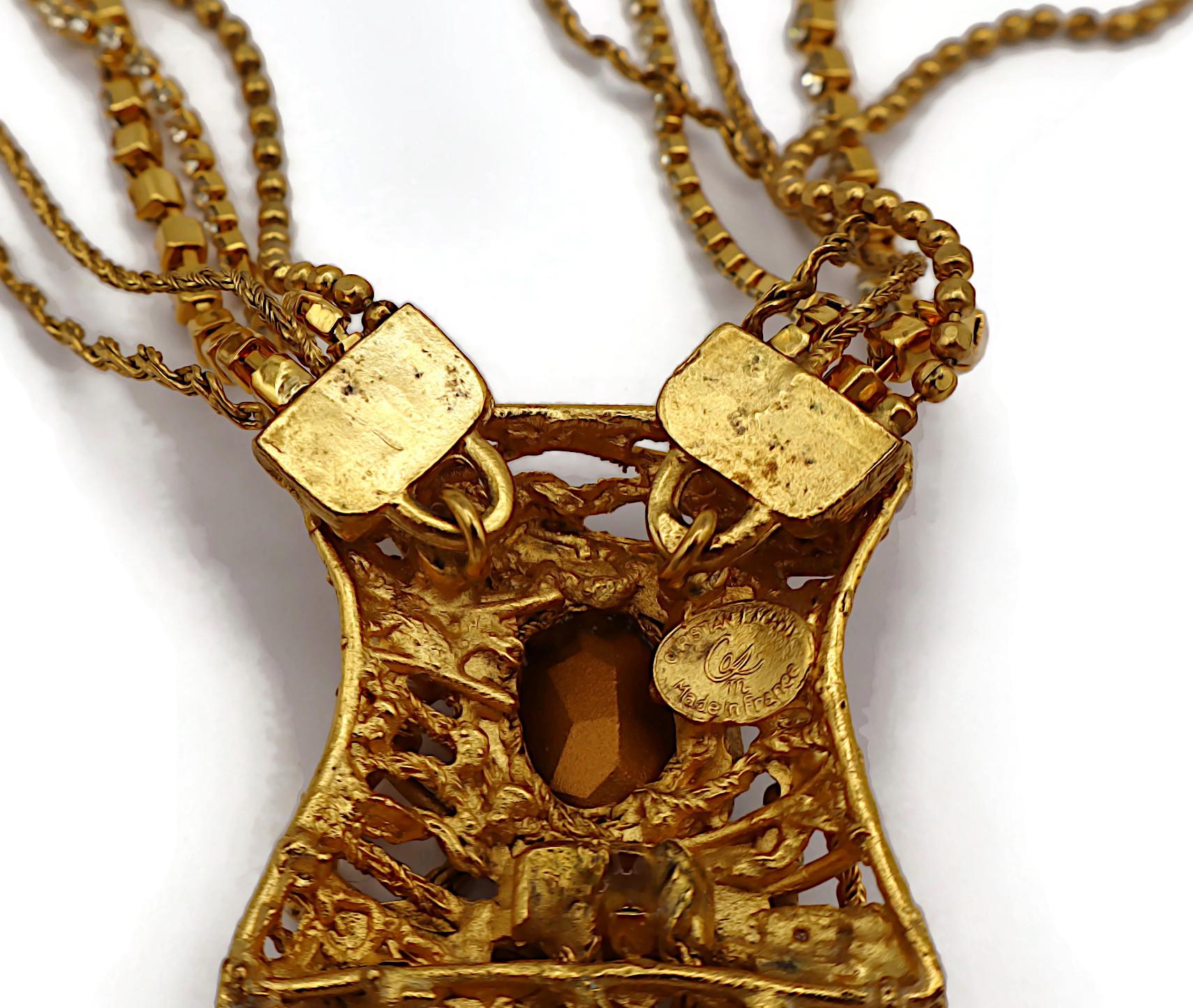 CHRISTIAN LACROIX Collar en cascada vintage enjoyado en venta 13