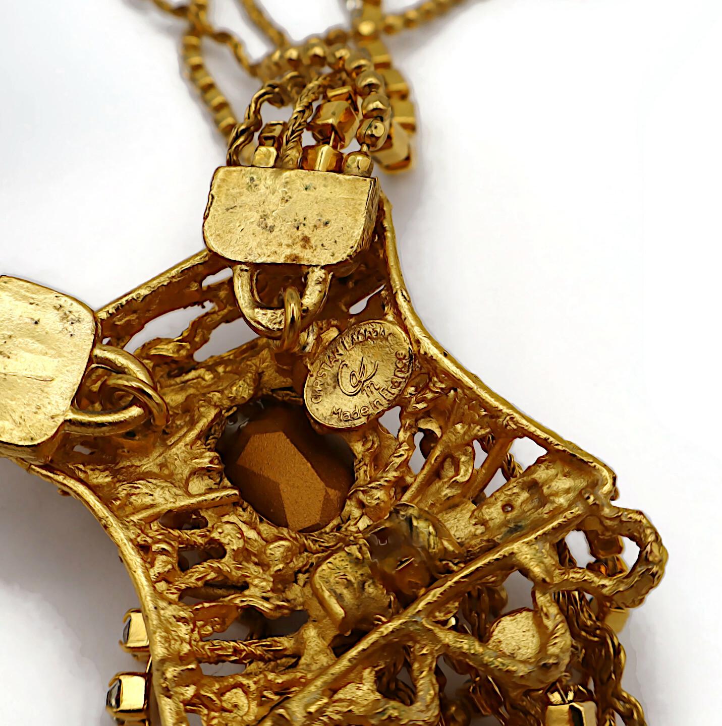 CHRISTIAN LACROIX Collar en cascada vintage enjoyado en venta 14