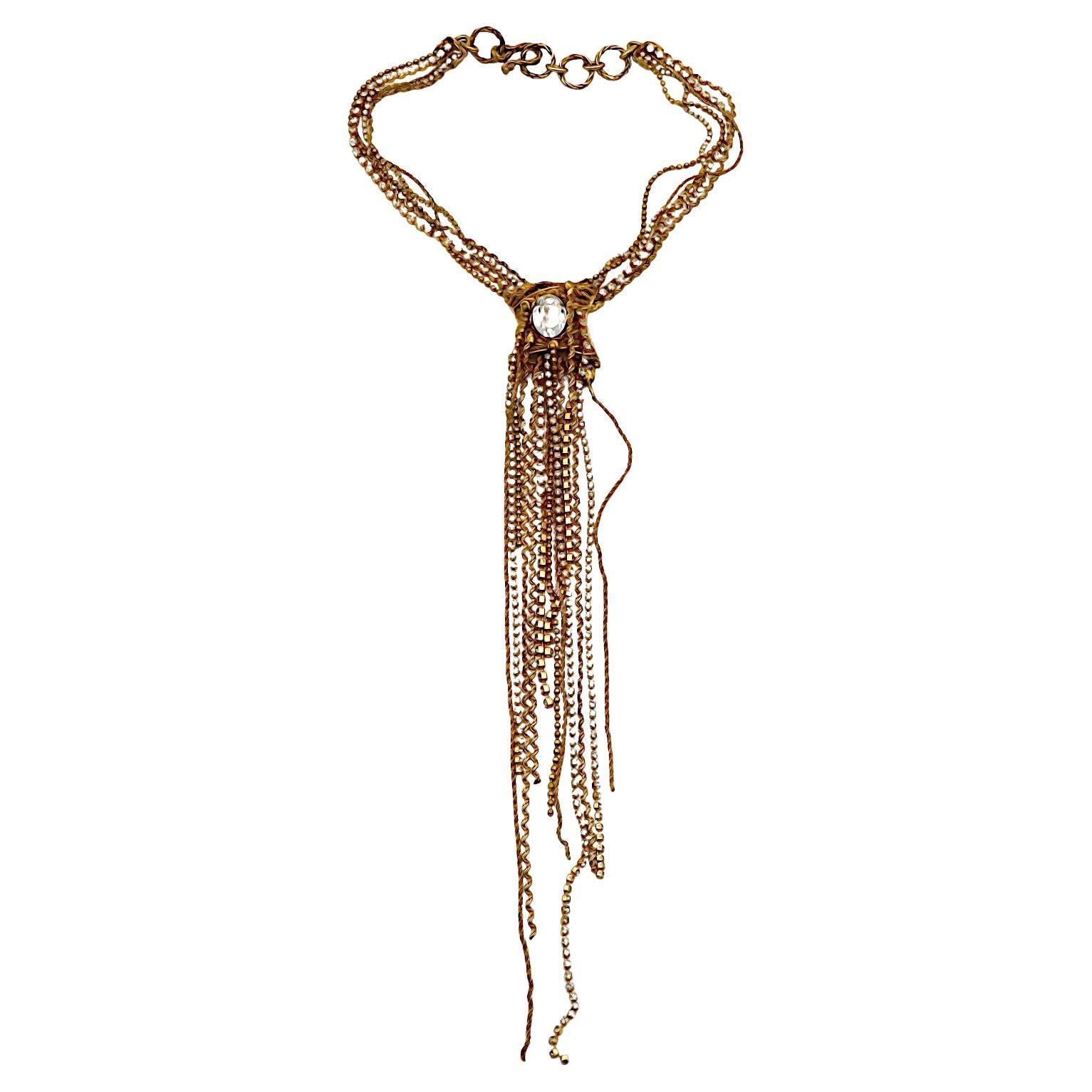 CHRISTIAN LACROIX Vintage Jewelled Cascading Necklace