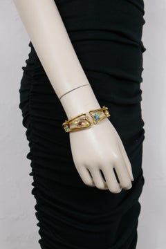 Christian Lacroix Vintage Jewelled Clamper Bracelet