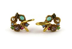 Christian Lacroix Vintage Jewelled Clip-On Earrings