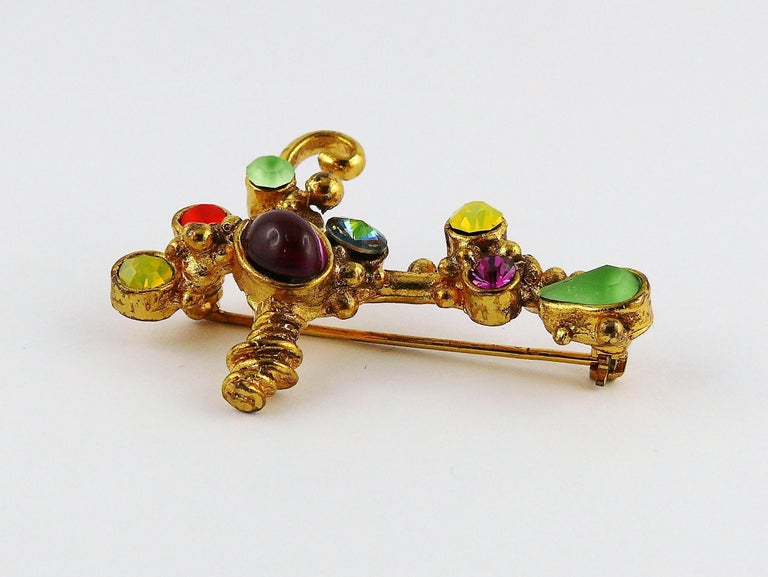 Christian Lacroix Dark Brooche with Crystal