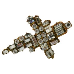 CHRISTIAN LACROIX Vintage Jewelled Cross Brooch