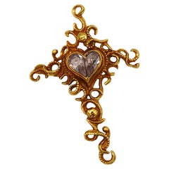 CHRISTIAN LACROIX Vintage Jewelled Cross Pendant