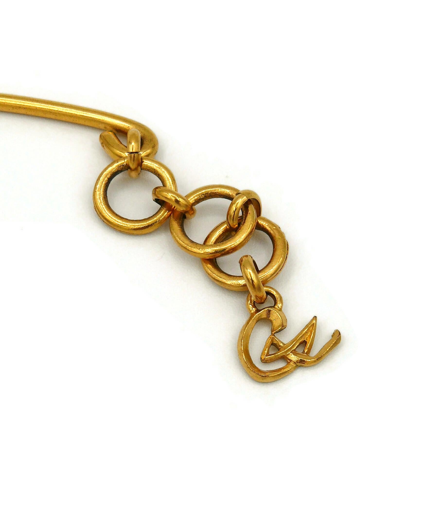 Christian Lacroix Vintage Jewelled Cross Pendant Necklace 4