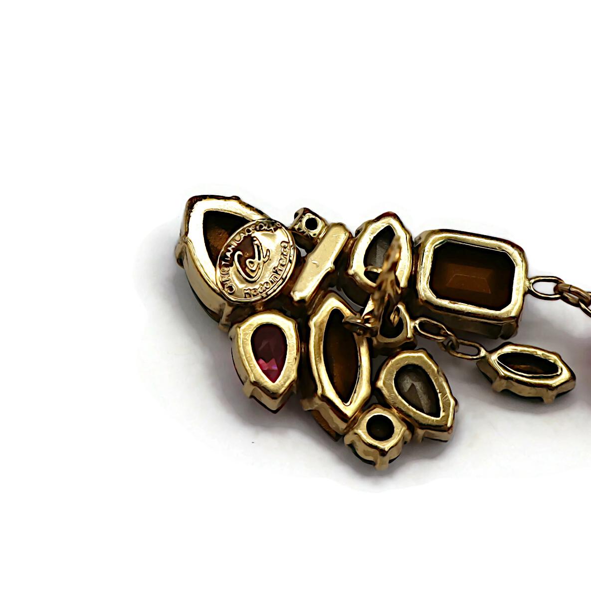 CHRISTIAN LACROIX Vintage Jewelled Dangle Earrings For Sale 10