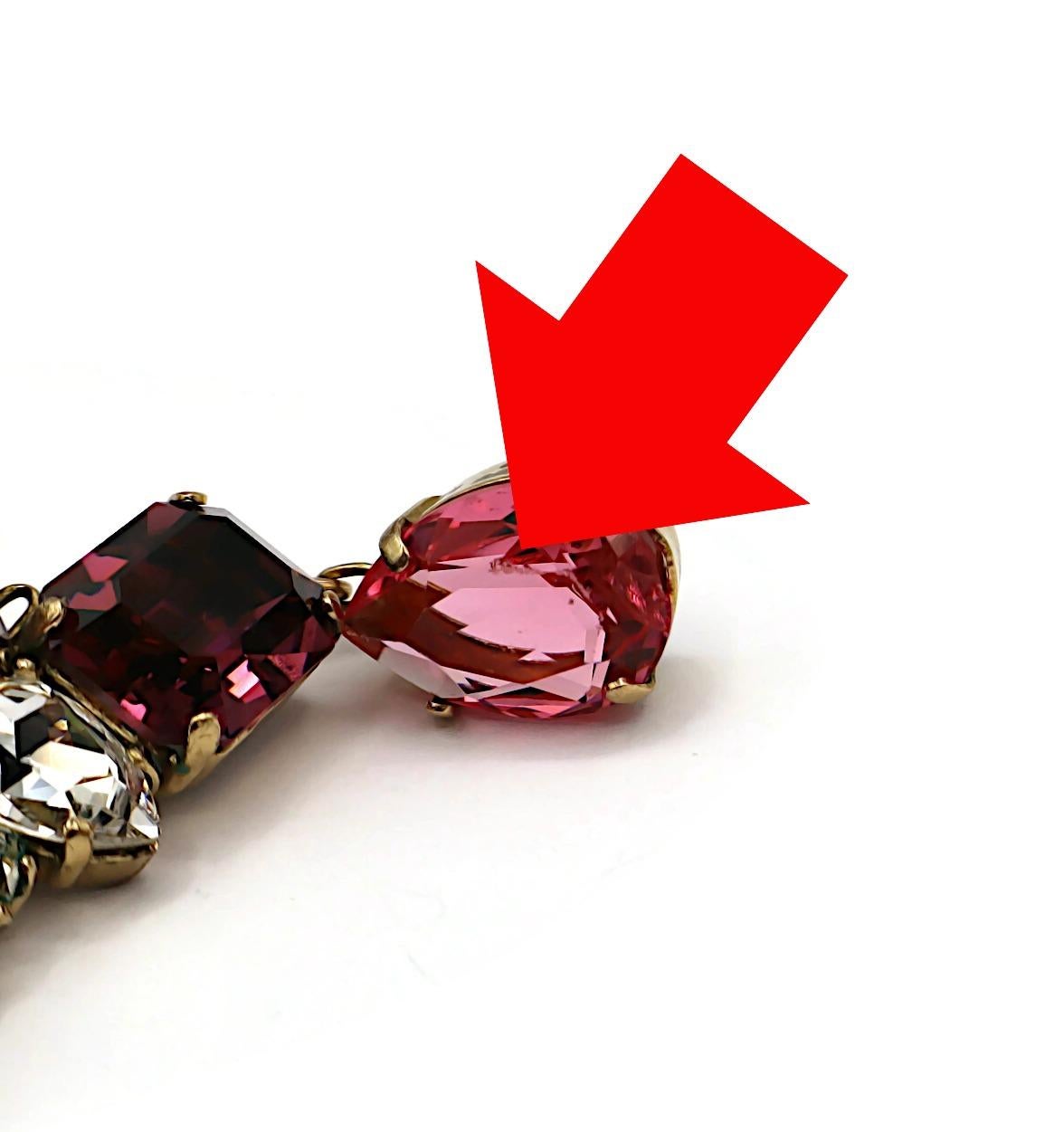 CHRISTIAN LACROIX Vintage Jewelled Dangle Earrings For Sale 13