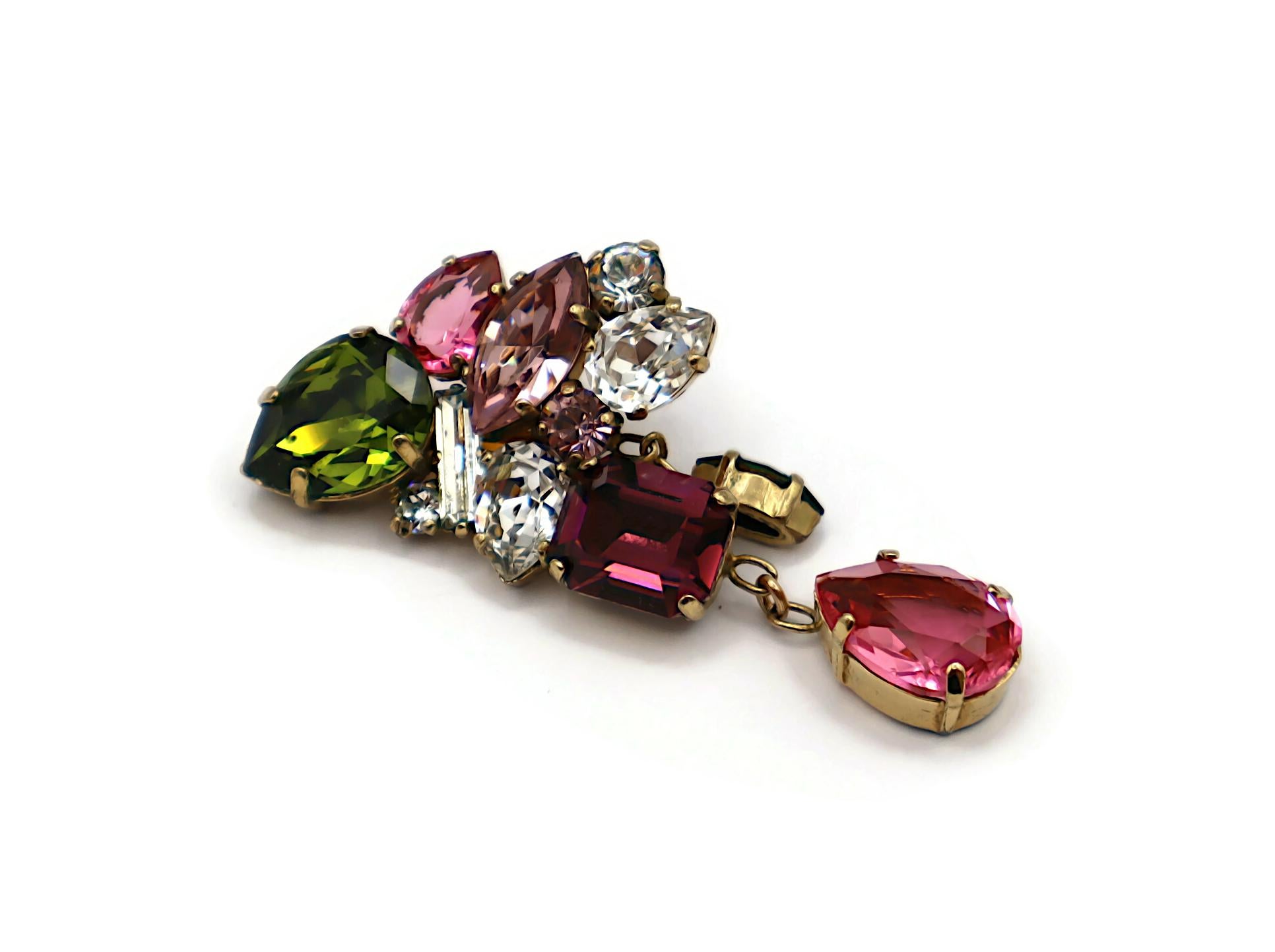 CHRISTIAN LACROIX Vintage Jewelled Dangle Earrings For Sale 1
