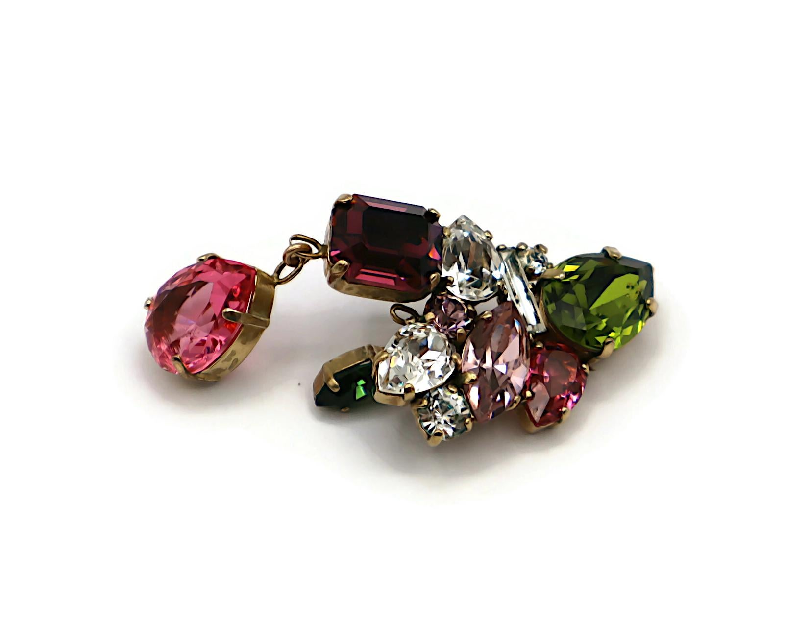 CHRISTIAN LACROIX Vintage Jewelled Dangle Earrings For Sale 2