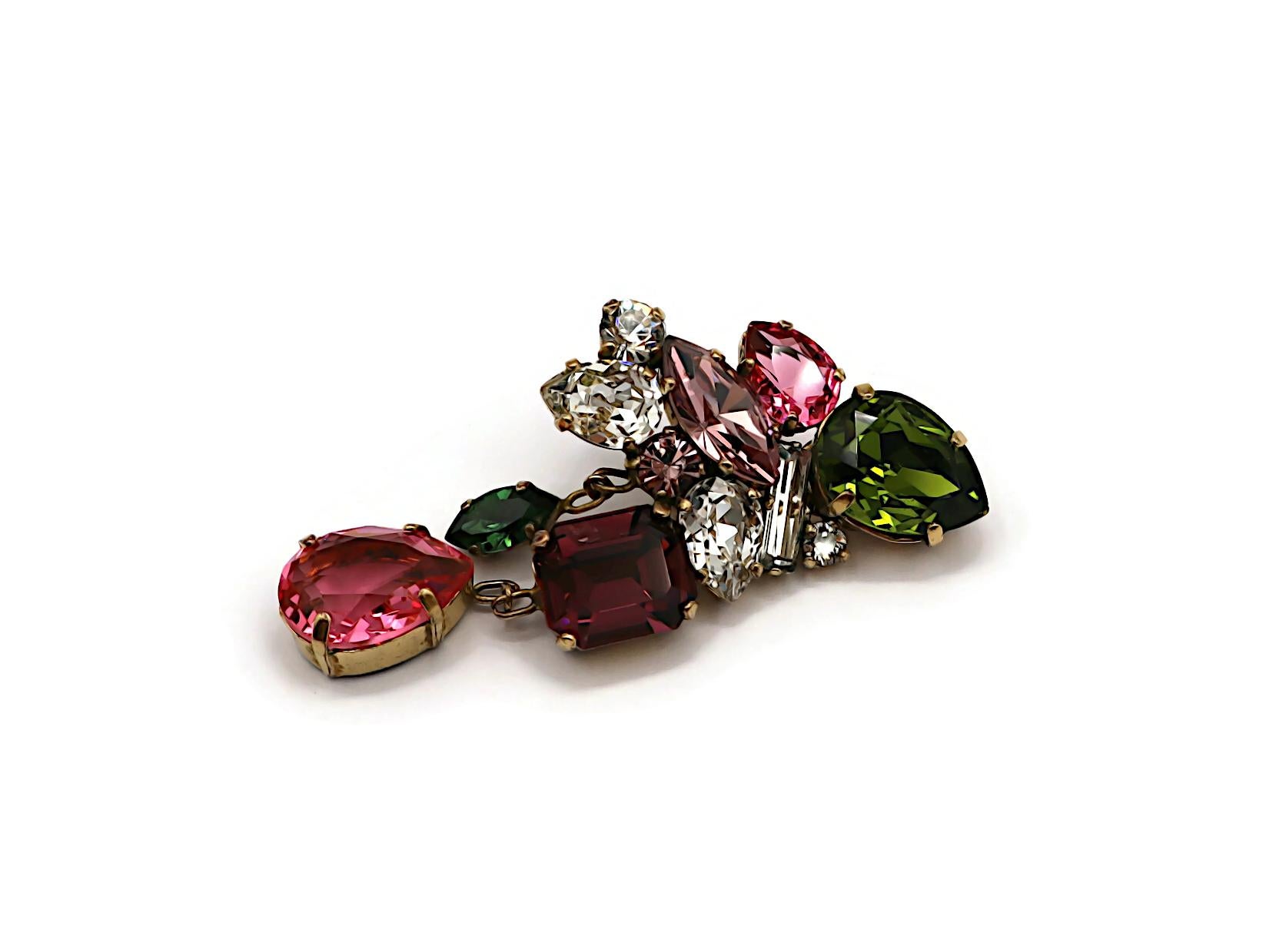 CHRISTIAN LACROIX Vintage Jewelled Dangle Earrings For Sale 3