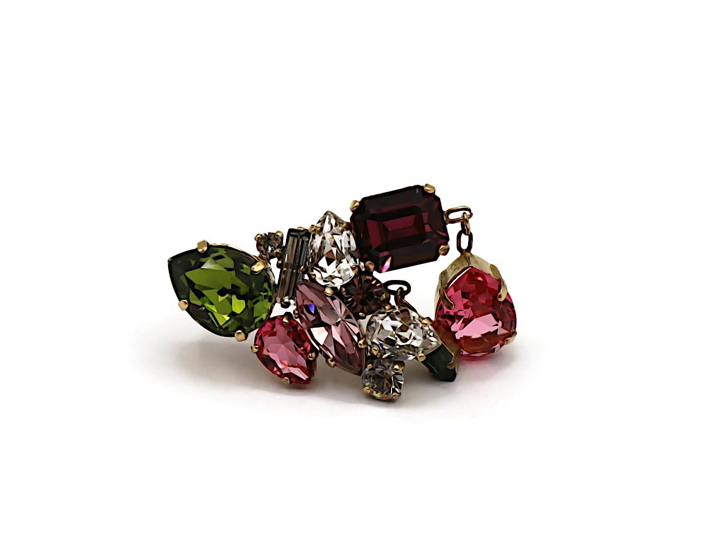 CHRISTIAN LACROIX Vintage Jewelled Dangle Earrings For Sale 4