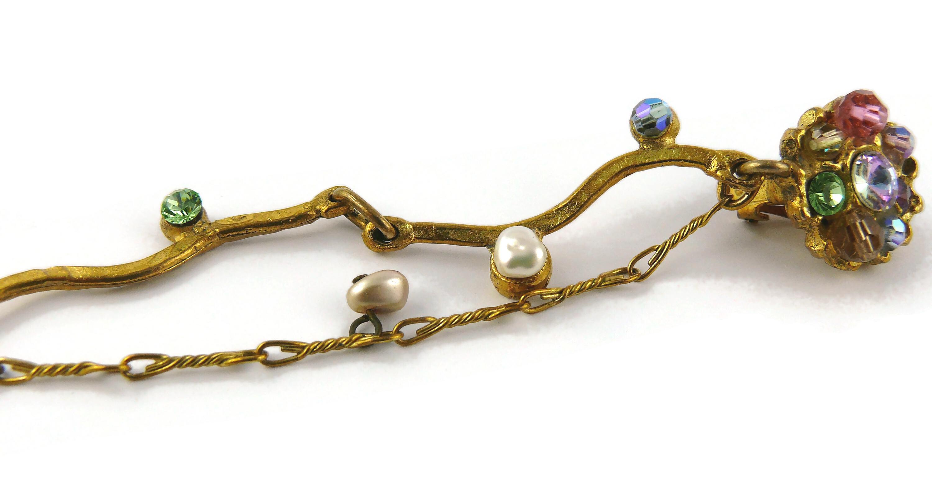 Christian Lacroix Pendientes colgantes de clip con joyas vintage en venta 3