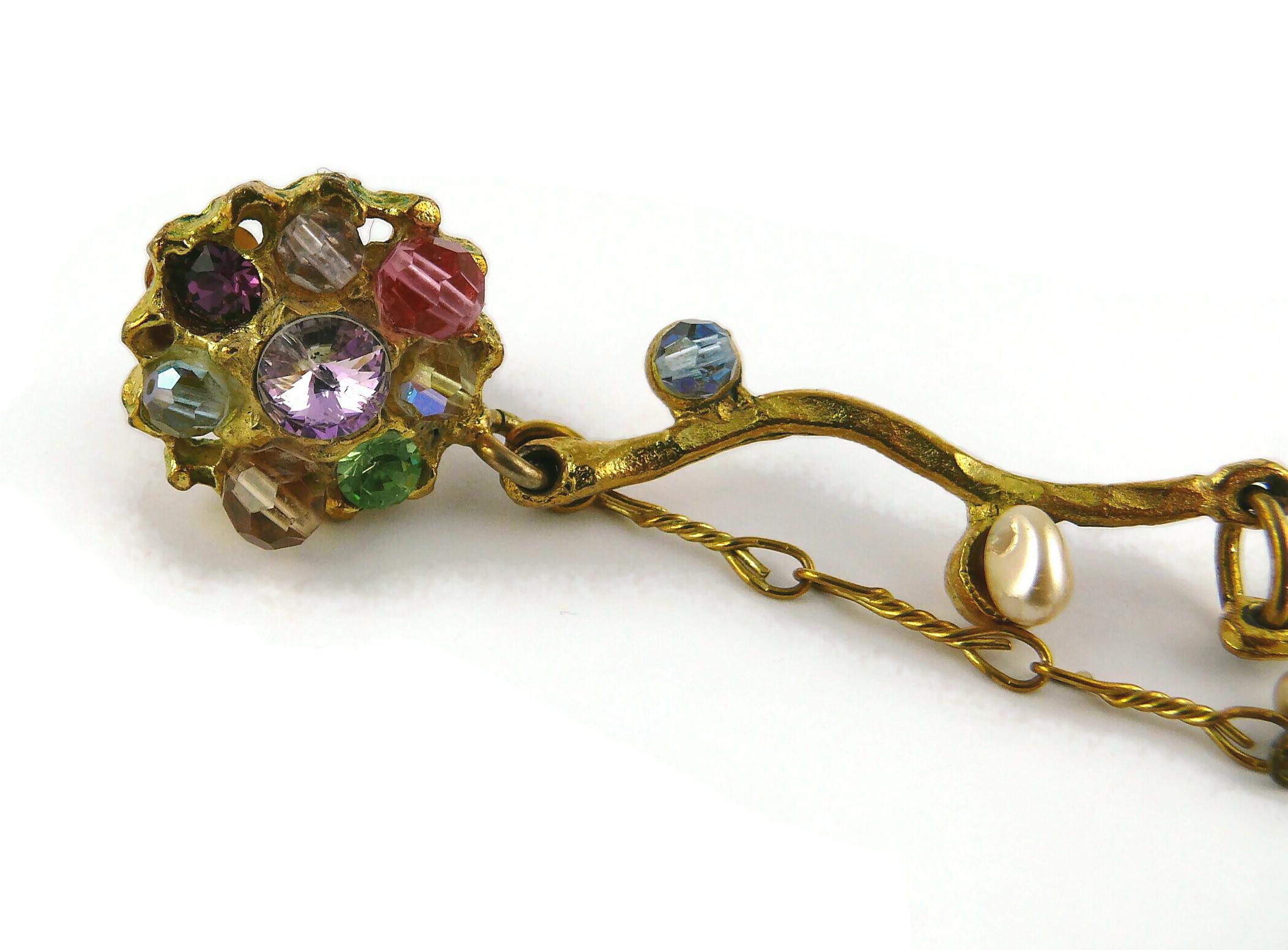 Christian Lacroix Pendientes colgantes de clip con joyas vintage en venta 5