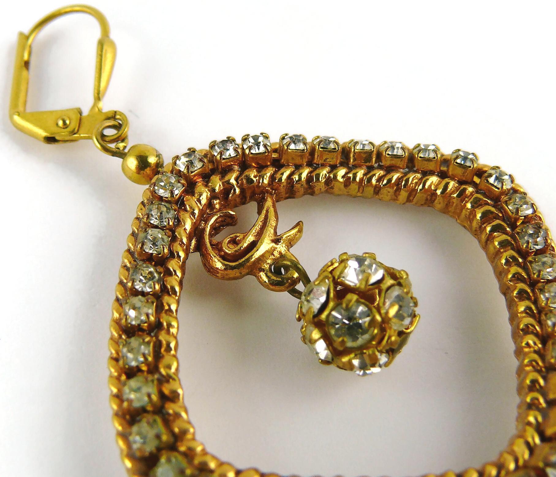 Christian Lacroix Vintage-Ohrringe mit Juwelen besetzt im Angebot 10