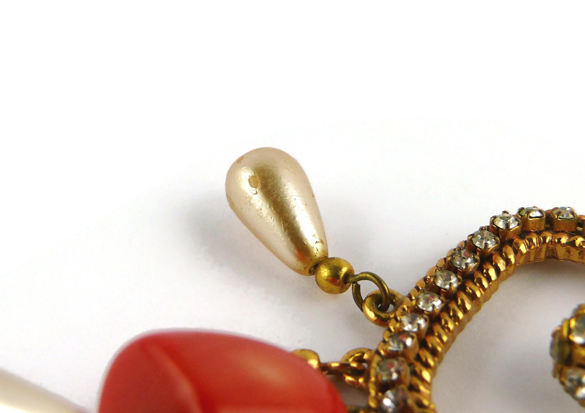 Christian Lacroix Vintage-Ohrringe mit Juwelen besetzt im Angebot 14