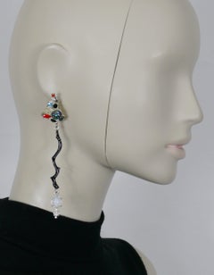 CHRISTIAN LACROIX Vintage Jewelled Dangling Earrings