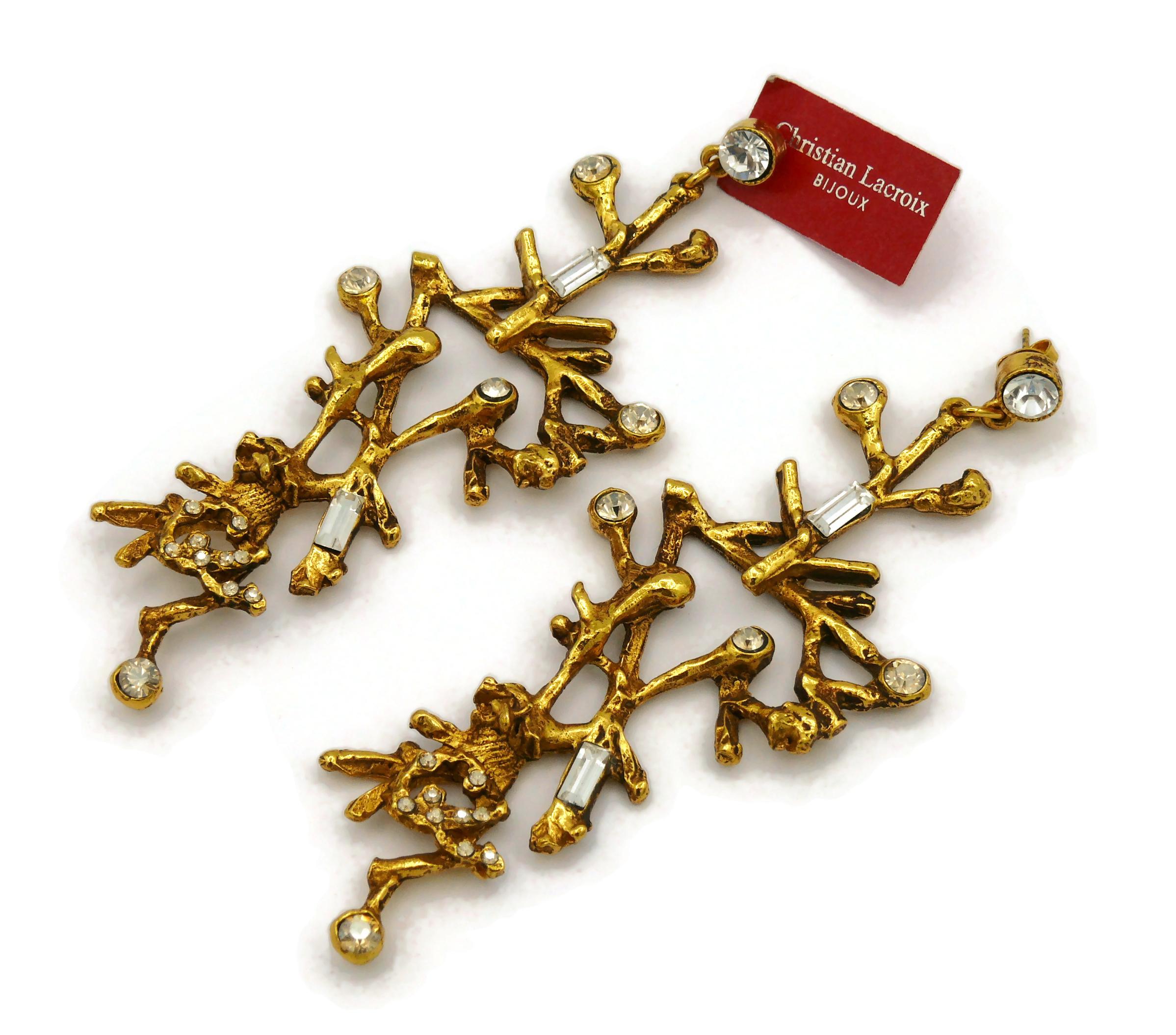 CHRISTIAN LACROIX Vintage Juwelen-Ohrringe mit baumelnden Ohrringen im Angebot 1