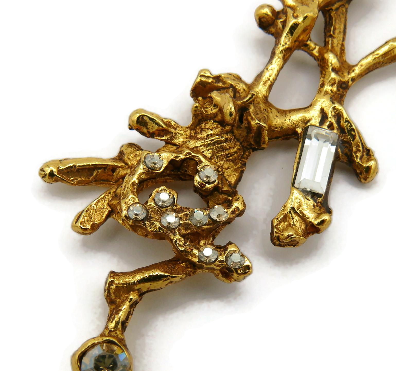 CHRISTIAN LACROIX Vintage Juwelen-Ohrringe mit baumelnden Ohrringen im Angebot 2