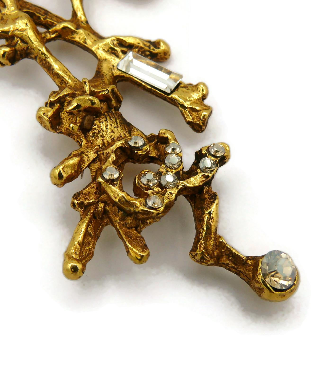CHRISTIAN LACROIX Vintage Juwelen-Ohrringe mit baumelnden Ohrringen im Angebot 3