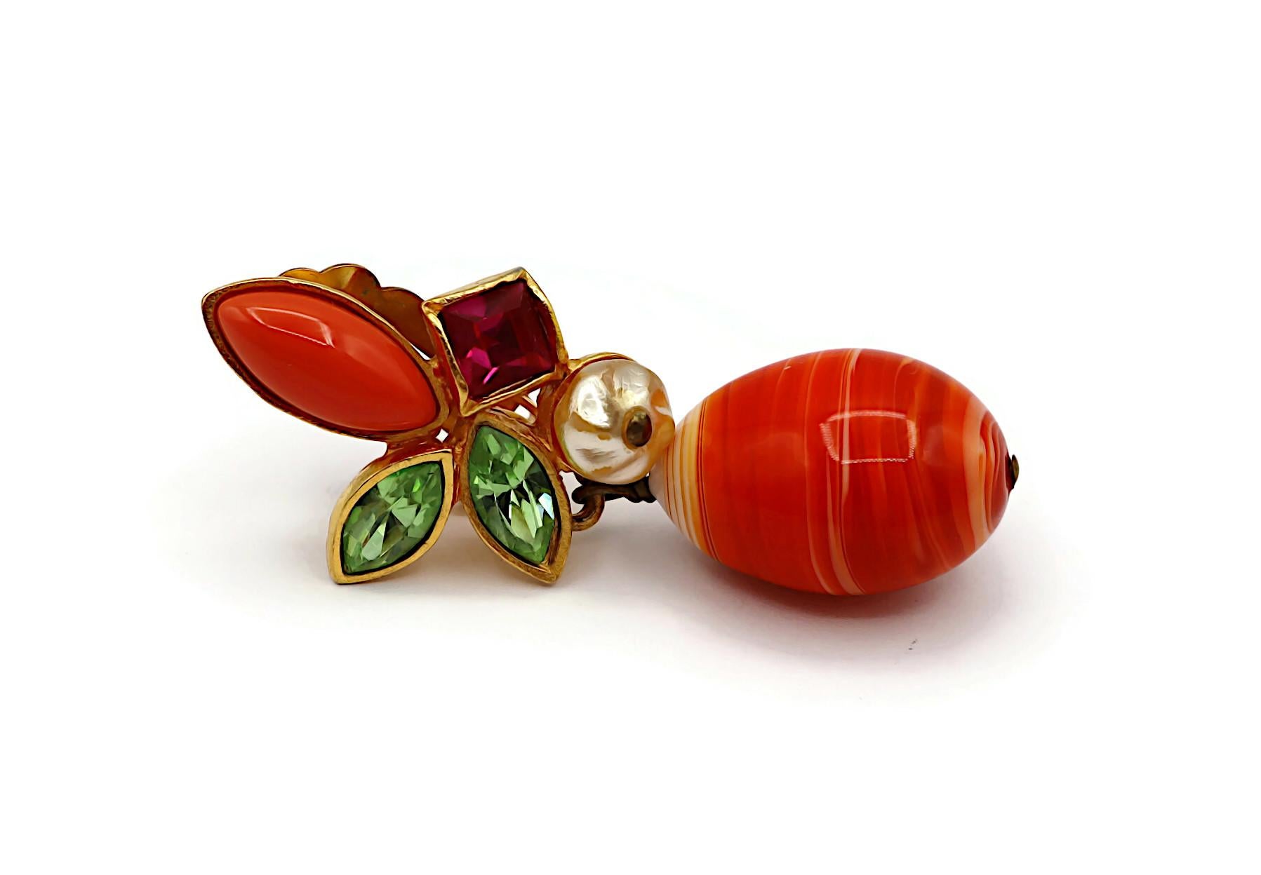 CHRISTIAN LACROIX Vintage Jewelled Dangling Earrings For Sale 3