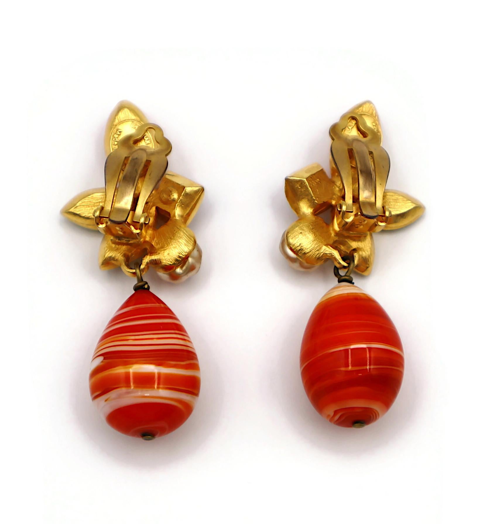 CHRISTIAN LACROIX Vintage Jewelled Dangling Earrings For Sale 4